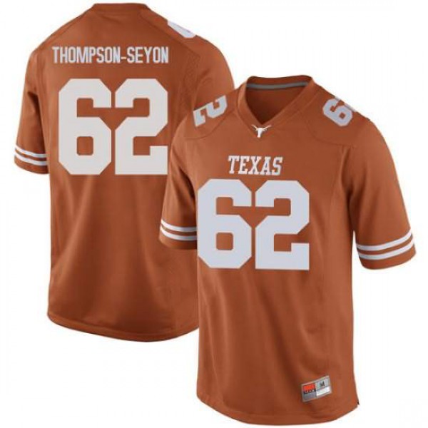 Mens University of Texas #62 Jeremy Thompson-Seyon Game College Jersey Orange